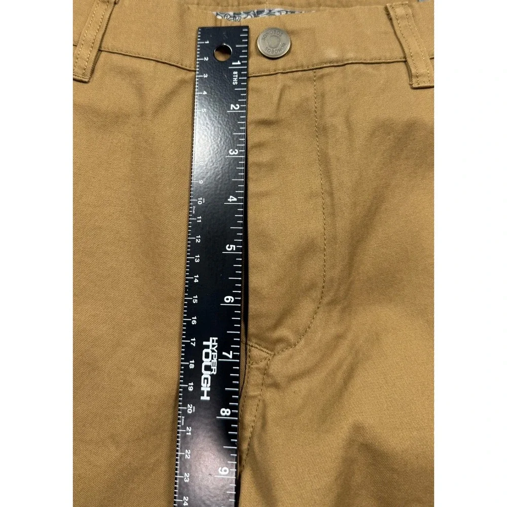 Bonobos Mens Chino Pants 33x30 Brown Cotton Twill Straight Leg Flat Front Khakis